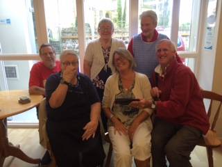 Cafe volunteers, Ann, Mavis and Dee pictured with Gill and Treve (also pictured, Centre volunteer, Dave).