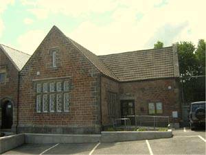 The outside of our building, with access ramp